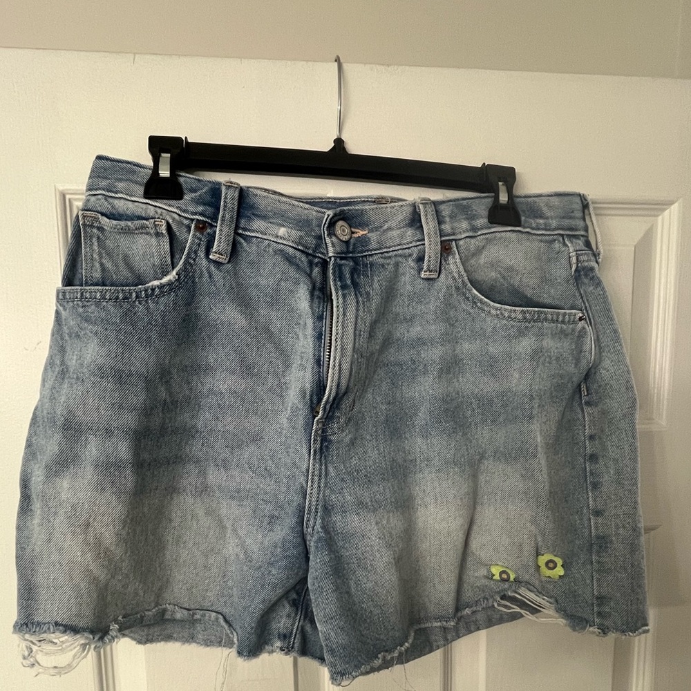 Old Navy Jean Shorts Distressed Raw Hem Girls 20 Plus